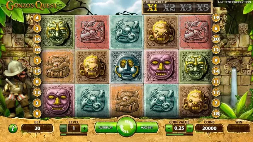 Gonzo’s Quest slot screenshot 1