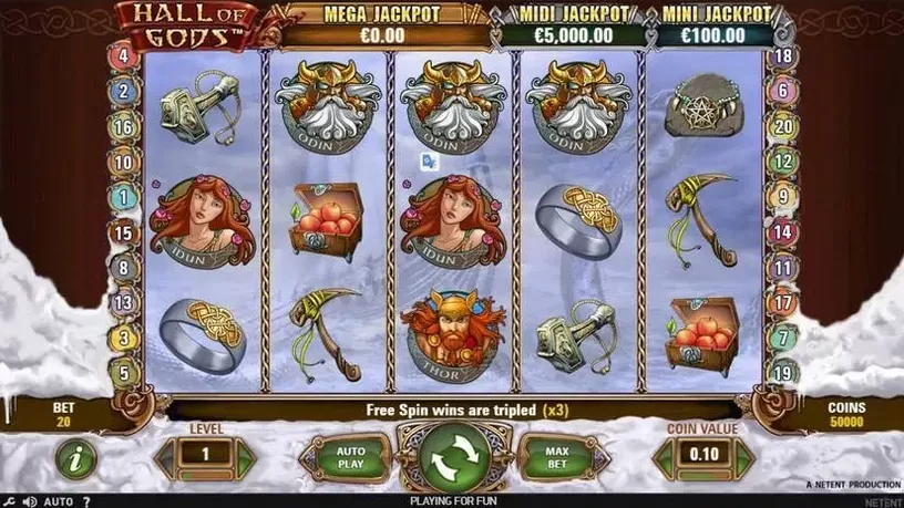 Hall of Gods slot screenshot 1