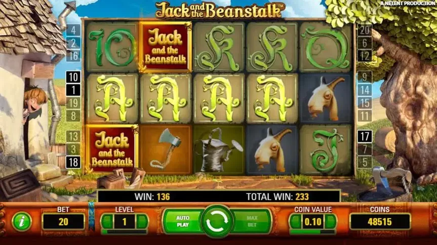 Jack and the Beanstalk slot screenshot 1