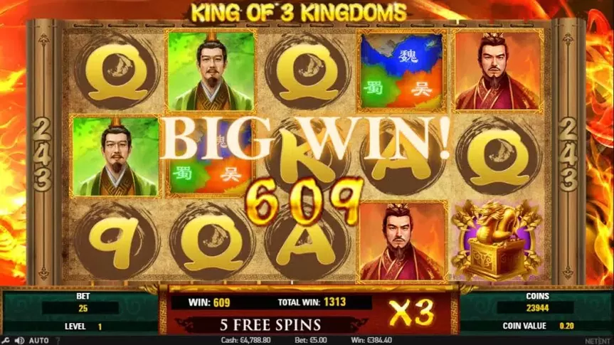 King of 3 Kingdoms slot screenshot 4