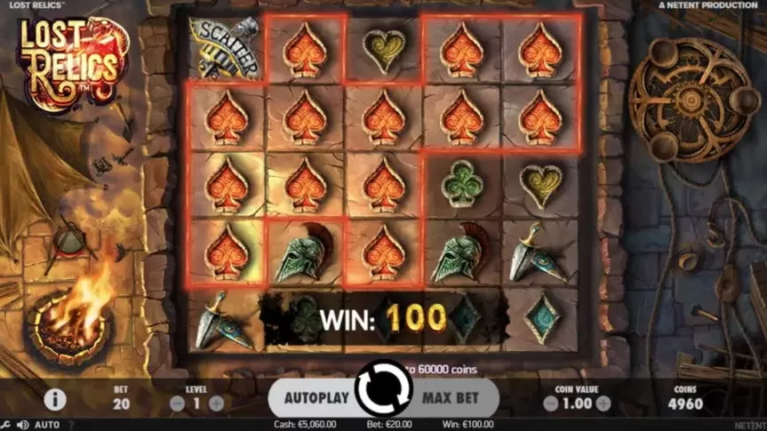 Lost Relics slot screenshot 1