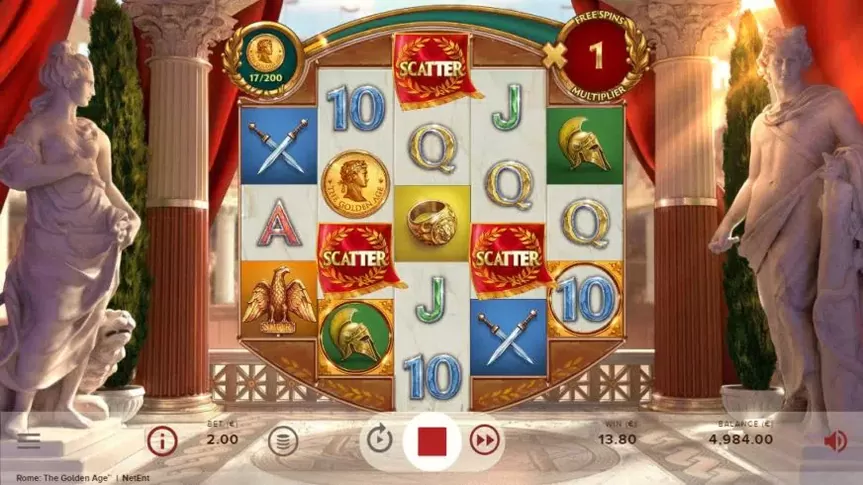 Rome: The Golden Age slot screenshot 3