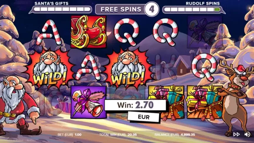 Santa vs Rudolf slot screenshot 6