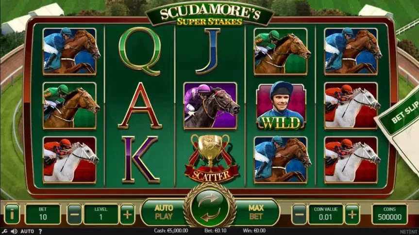 Scudamore’s Super Stakes slot screenshot 1