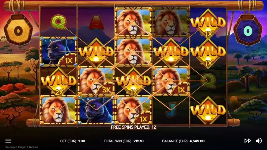 Serengeti Kings slot screenshot 6