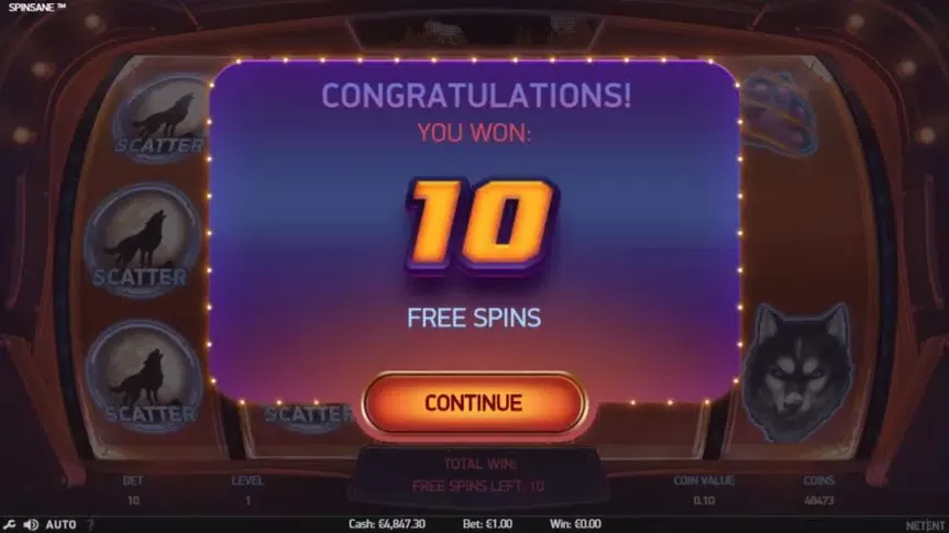 Spinsane slot screenshot 5