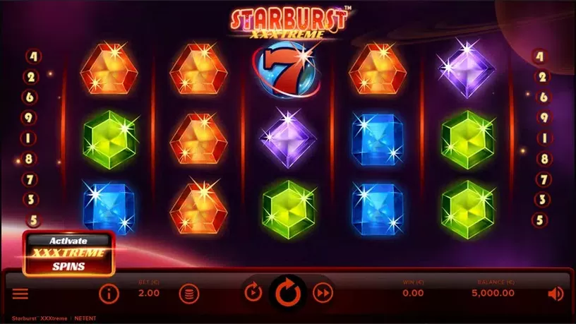 Starburst XXXtreme slot screenshot 1