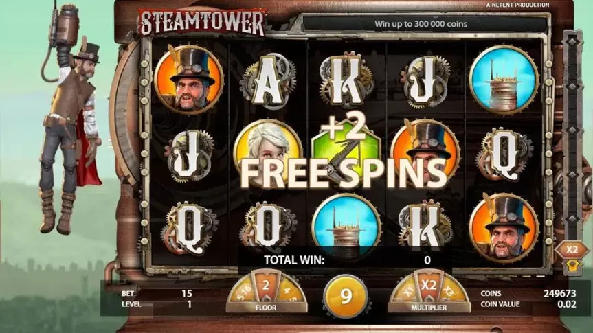 Steam Tower slot screenshot 2