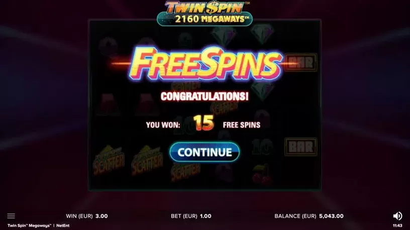 Twin Spin Megaways slot screenshot 3