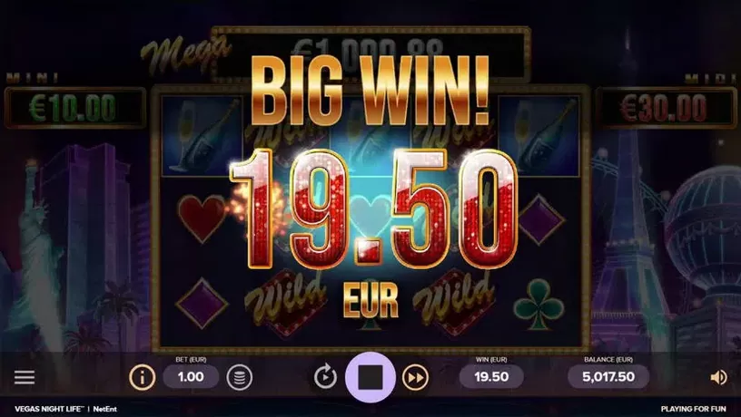 Vegas Night Life slot screenshot 2