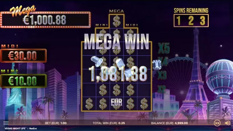 Vegas Night Life slot screenshot 4