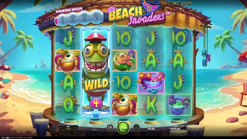 Beach Invaders slot screenshot 4