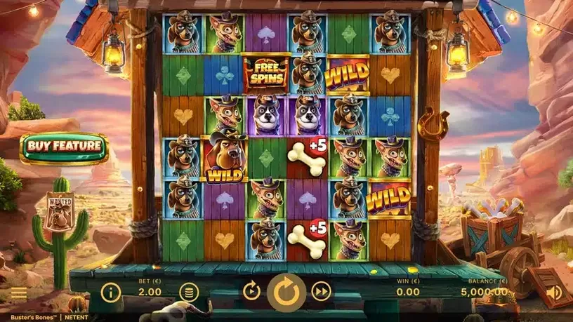 Buster’s Bones slot screenshot 1