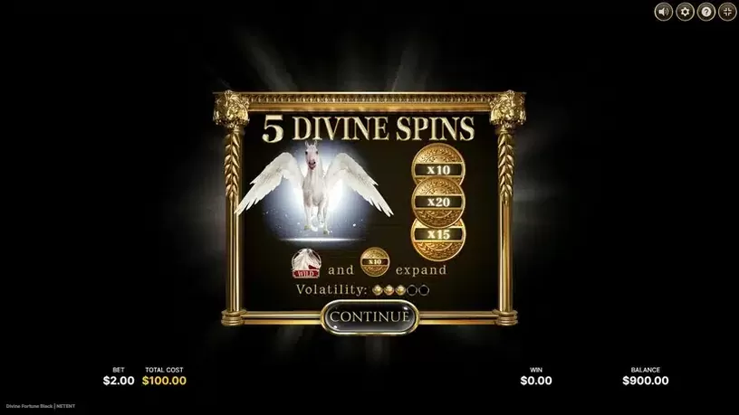 Divine Fortune Black slot screenshot 3