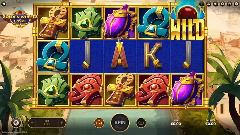 Golden Wheels of Egypt slot screenshot 1