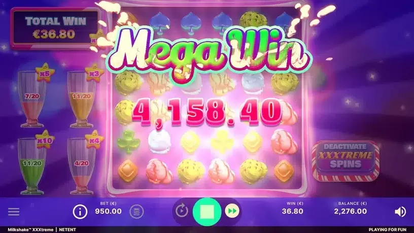 Milkshake XXXtreme slot screenshot 5