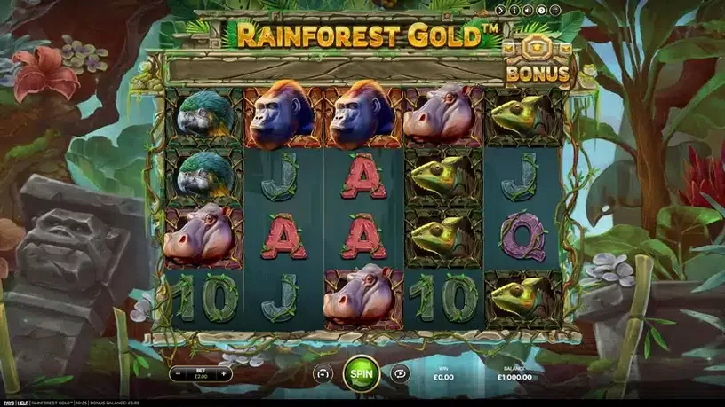 Rainforest Gold slot screenshot 1