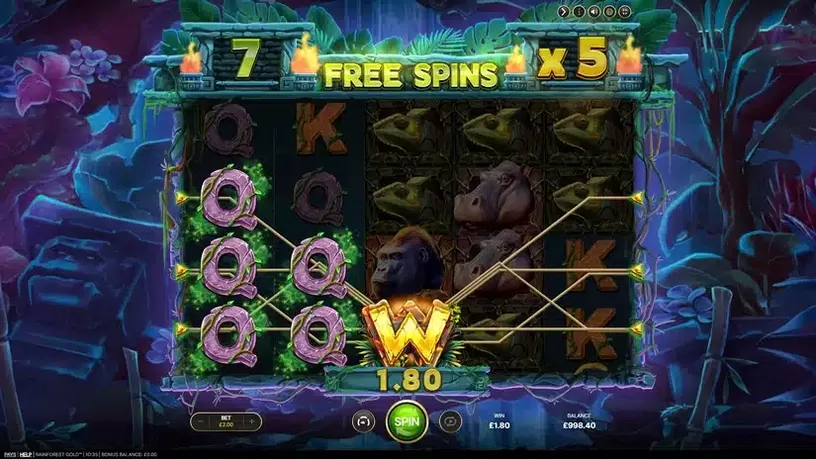 Rainforest Gold slot screenshot 4