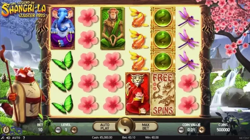 The Legend of Shangri-La slot screenshot 1