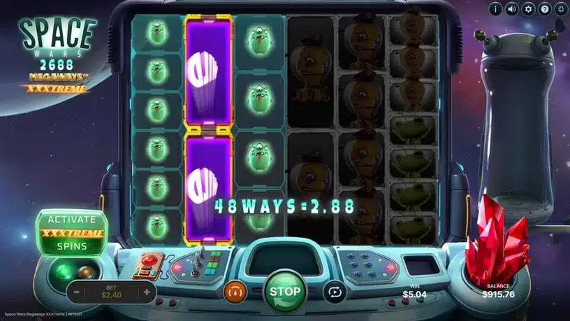 Space Wars XXXtreme Megaways slot screenshot 5