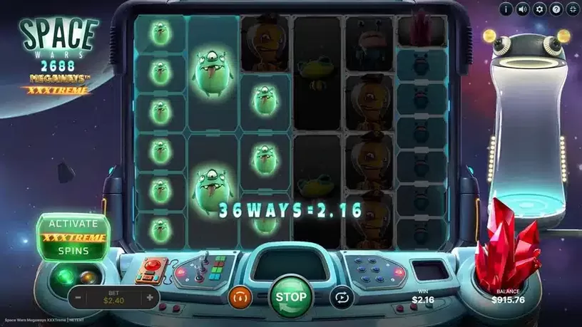 Space Wars XXXtreme Megaways slot screenshot 4