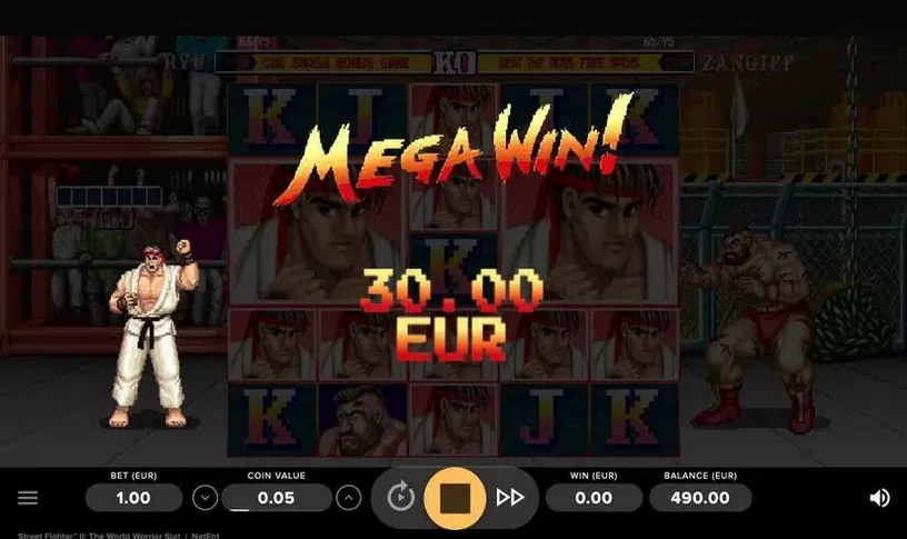 Street Fighter II: The World Warrior slot screenshot 3