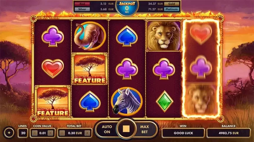 African King slot screenshot 1