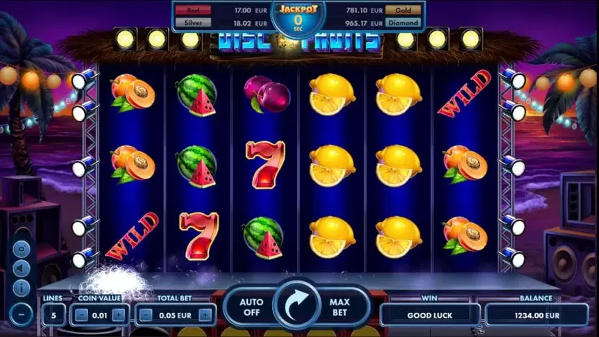 Disco Fruits slot screenshot 1