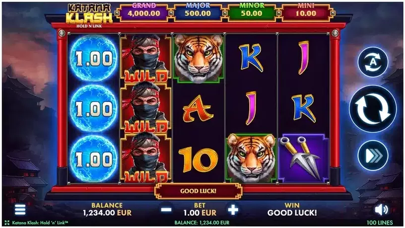 Katana Klash: Hold ‘N’ Link slot screenshot 1