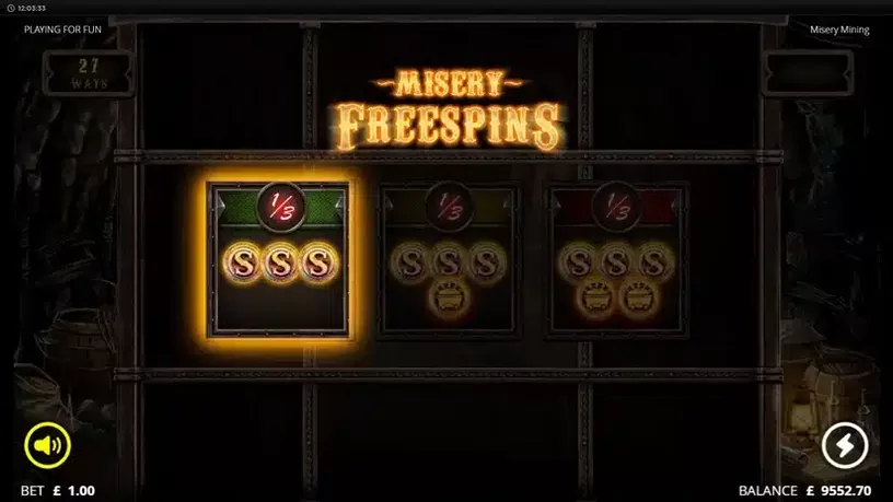 Misery Mining slot screenshot 3