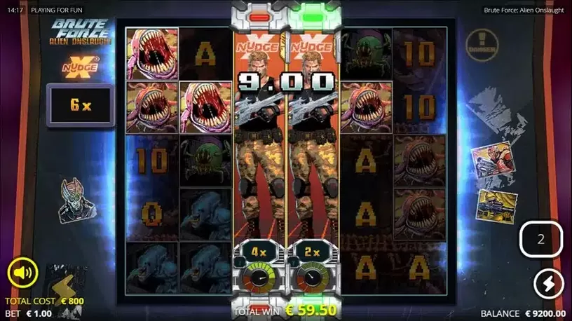 Brute Force Alien Onslaught slot screenshot 6