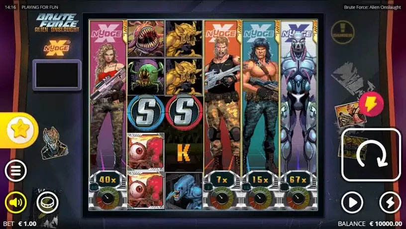Brute Force Alien Onslaught slot screenshot 1