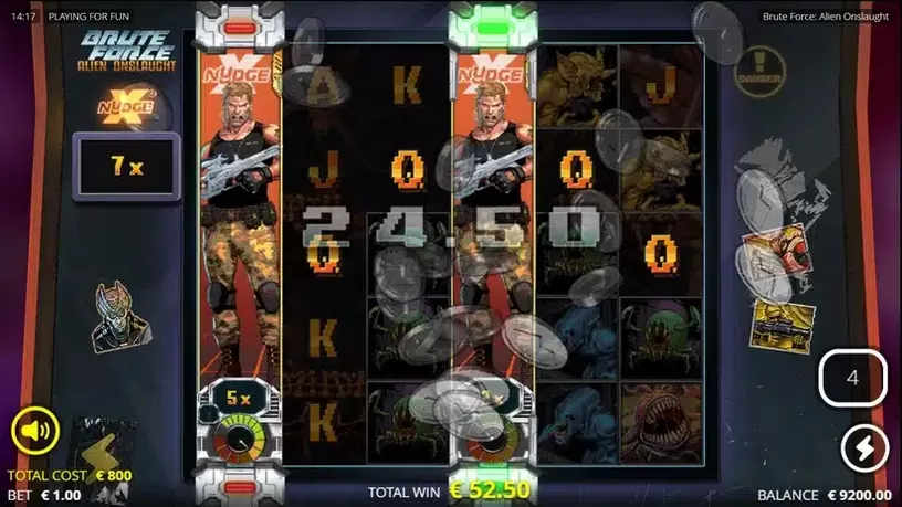 Brute Force Alien Onslaught slot screenshot 5
