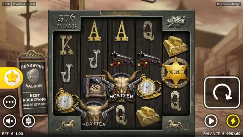 Deadwood xNudge slot screenshot 3