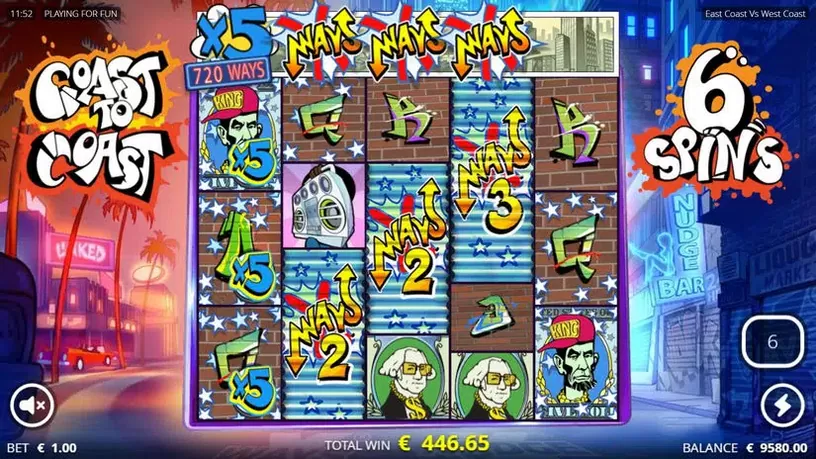 East Coast vs West Coast slot screenshot 4
