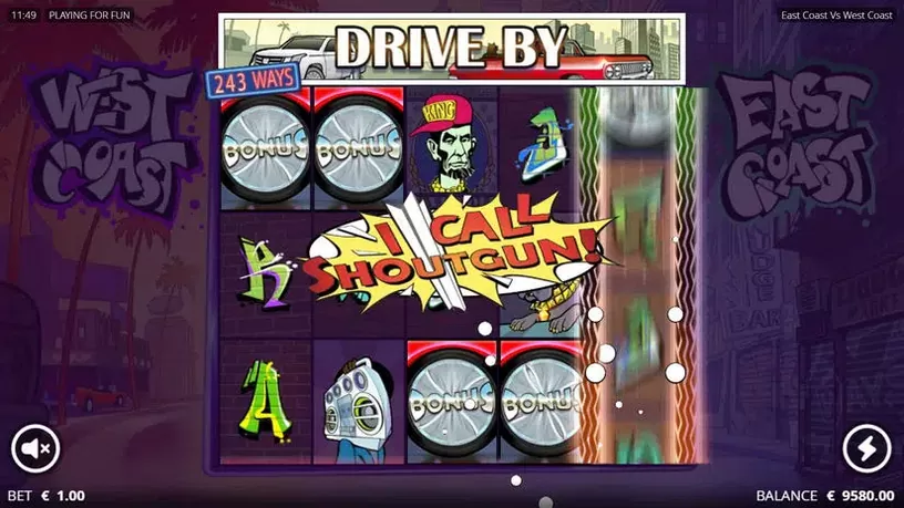 East Coast vs West Coast slot screenshot 2