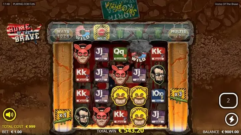 Home of the Brave slot screenshot 5