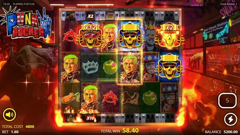 Punk Rocker 2 slot screenshot 5