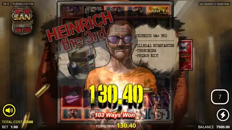 San Quentin 2: Death Row slot screenshot 7