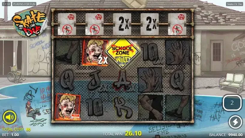 Skate or Die slot screenshot 5