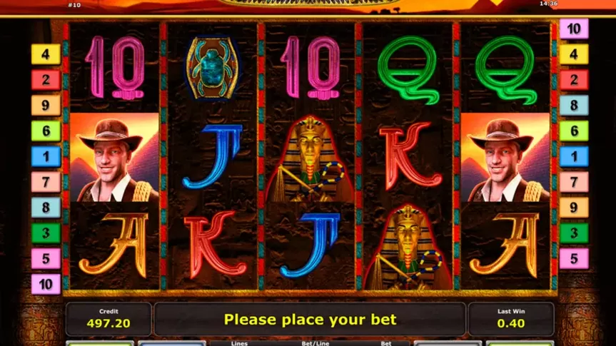 Book of Ra Deluxe slot screenshot 2
