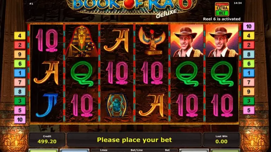 Book of Ra Deluxe 6 slot screenshot 1