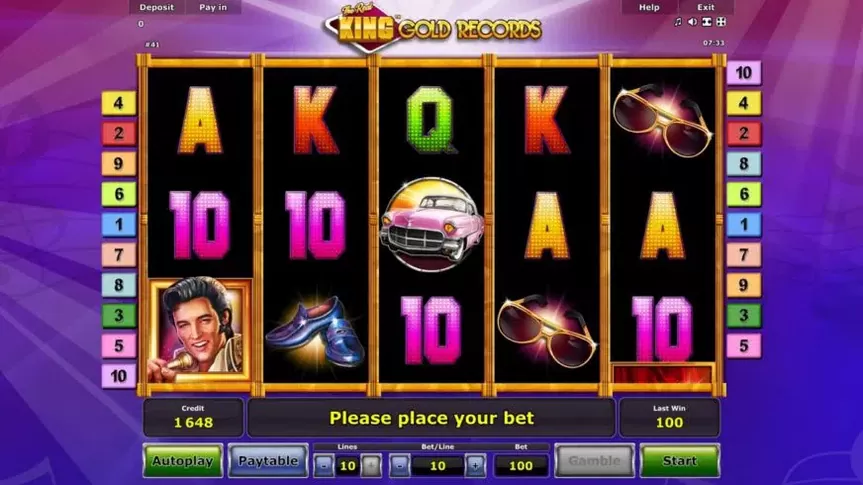 The Real King: Gold Records slot screenshot 1