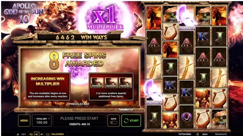 Apollo God of the Sun 10 slot screenshot 4