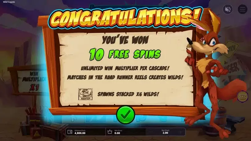Wild Coyote Megaways slot screenshot 3