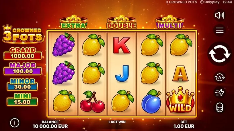 3 Crowned Pots slot screenshot 1