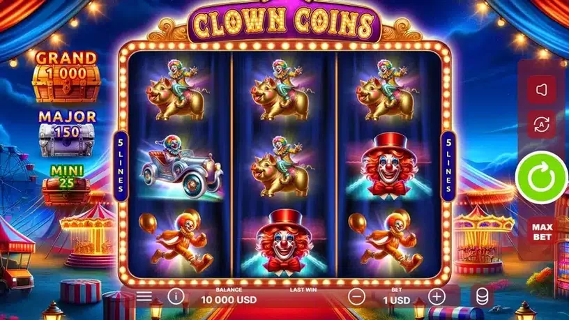 Clown Coins slot screenshot 1