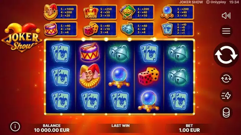Joker Show slot screenshot 1