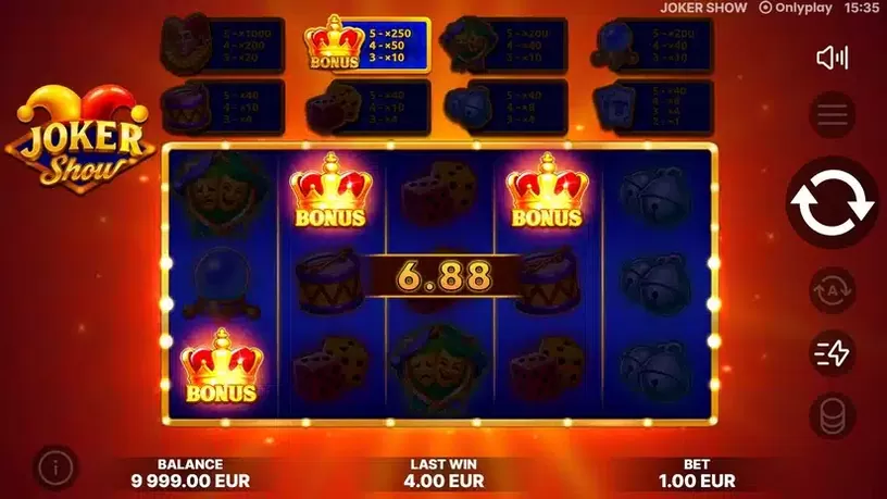 Joker Show slot screenshot 2