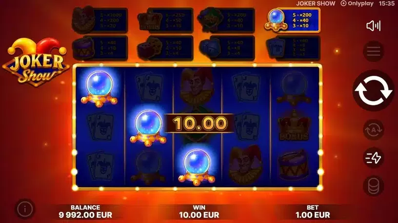Joker Show slot screenshot 4